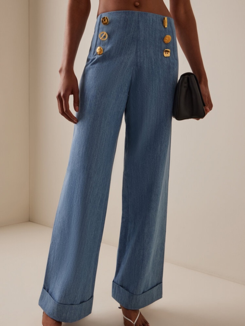 Francoise Paris Flared light blue Jean pants